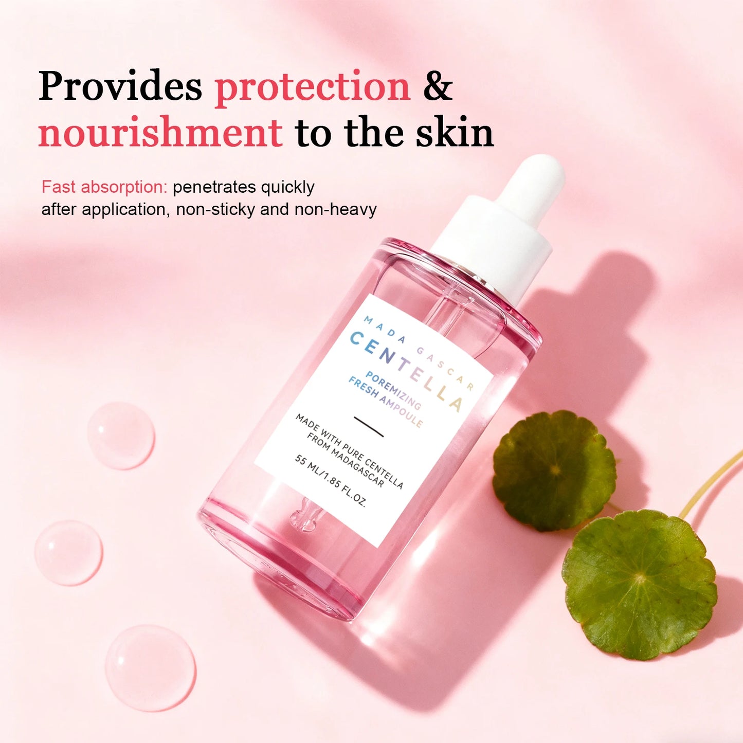 Madagascar Gotu Kola Essence 55ml - Calming Serum for Sensitive, Acne-Prone Skin, Reduces Breakouts & Provides Deep Hydration.